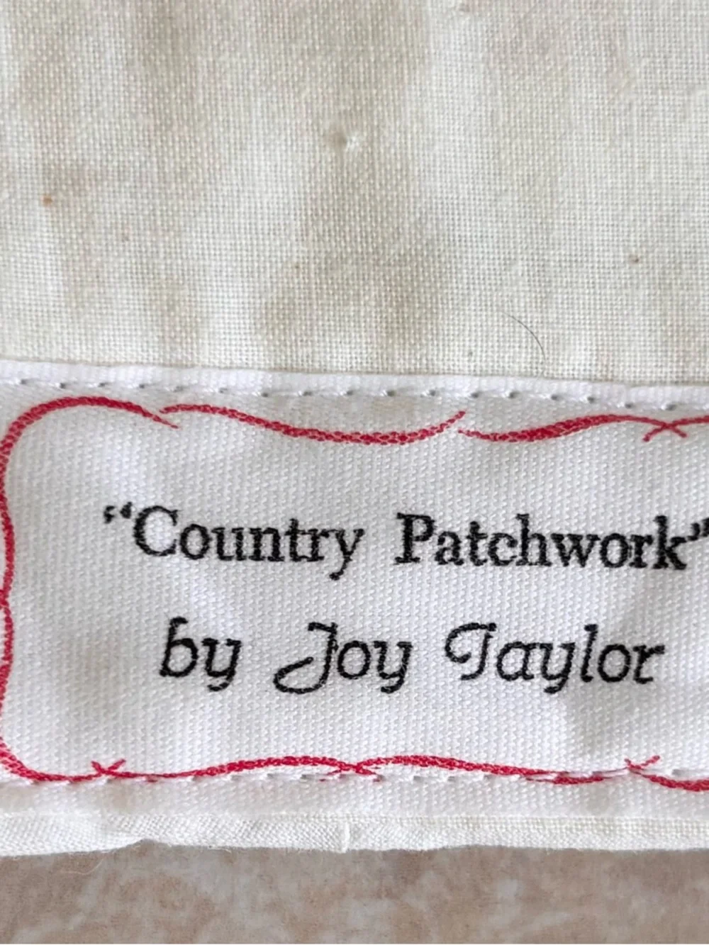 Country Patchwork Grandmother’s Flower Garden Patchwork Table Runner Vintage